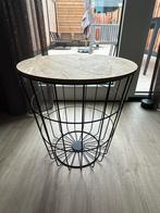 Bijzettafel, Huis en Inrichting, Tafels | Bijzettafels, Minder dan 55 cm, Gebruikt, Rond, Ophalen