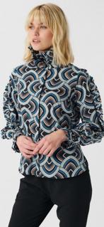 DEA KUDIBAL blouse MIMI retro print blauw maat L zga NIEUW, Kleding | Dames, Blauw, Maat 42/44 (L), Ophalen of Verzenden, Zo goed als nieuw