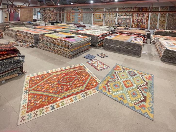 Handgemaakte Kelim Tapijten - Unieke Collectie, Huis en Inrichting, Stoffering | Tapijten en Kleden, Nieuw, 200 cm of meer, Rechthoekig