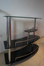Bar van glas - sidetable - open kast, Ophalen, Zo goed als nieuw