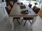 In nieuwstaat verkerende eethoek tafel 200x100cm, Ophalen of Verzenden, Zo goed als nieuw, 4 tot 6 stoelen