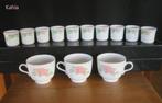 eierdopjes + kopjes, Kahla dopjes, koppen pastel roze bloem, Ophalen of Verzenden, Porselein, Overige typen