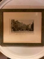 Oude prent Rembrandtplein Amsterdam, Antiek en Kunst, Ophalen of Verzenden