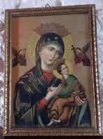 Antiek icoon heilige maria met kindje jezus, Antiek en Kunst, Antiek | Religie, Ophalen of Verzenden