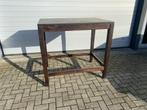 Horeca restaurant statafel eiken rustiek 120x80 cm 4 poot, Ophalen