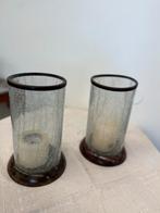 Set van 2 decoratieve kandelaars, Ophalen, Overige materialen, Bruin, Zo goed als nieuw
