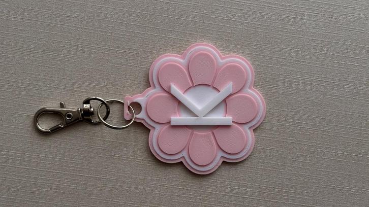 Bloem Sleutelhanger - PERSONALISEER met naam of letter!, Verzamelen, Sleutelhangers, Nieuw, Overige typen, Ophalen of Verzenden