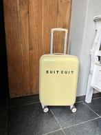 Suit suit suitsuit koffer reiskoffer handbagage koffer geel, Sieraden, Tassen en Uiterlijk, Koffers, Slot, Gebruikt, Ophalen of Verzenden