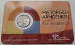 Coincard met 1/10 gulden Nederlands Indie 1945 P - type A, Verzenden, Koningin Wilhelmina, 10 cent, Losse munt