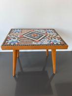 Vintage mozaïek bijzettafeltje tafeltje, Mid Century vintage mozaïek retro, Minder dan 45 cm, Gebruikt, Rechthoekig