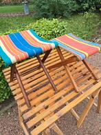 Vintage stoel/krukje/voetenbankje, Ophalen of Verzenden, Gebruikt, Bruin, Eén