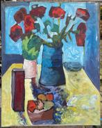 Piet Retera modern expressionistisch Stilleven met rozen, Antiek en Kunst, Kunst | Schilderijen | Modern, Ophalen