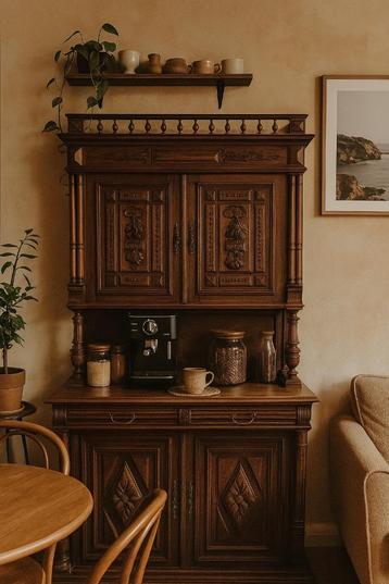 Mooie authentieke barista bar, kast, buffet 1900 beschikbaar voor biedingen