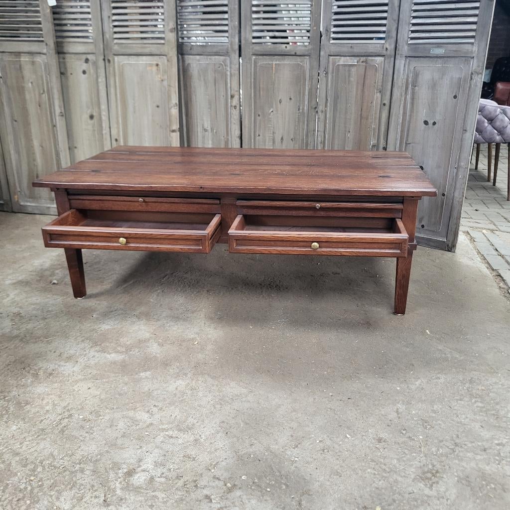 Salontafel massief eiken NIEUW showroommodel, Ophalen, Eikenhout, 100 tot 150 cm, 50 tot 100 cm