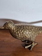 Aluminium vogel in messing kleur., Ophalen of Verzenden