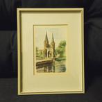 Litho Grafiek Oostpoort Brug DELFT Bob Brobbel 1960 Vintage, Antiek en Kunst, Verzenden