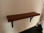 Hardhouten Wandplank met Steunen, Huis en Inrichting, Woonaccessoires | Wandplanken en Boekenplanken, Ophalen, Gebruikt