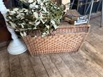 Vintage Rieten Mand met Deksel, Ophalen, Overige materialen, Gebruikt, 50 tot 100 cm