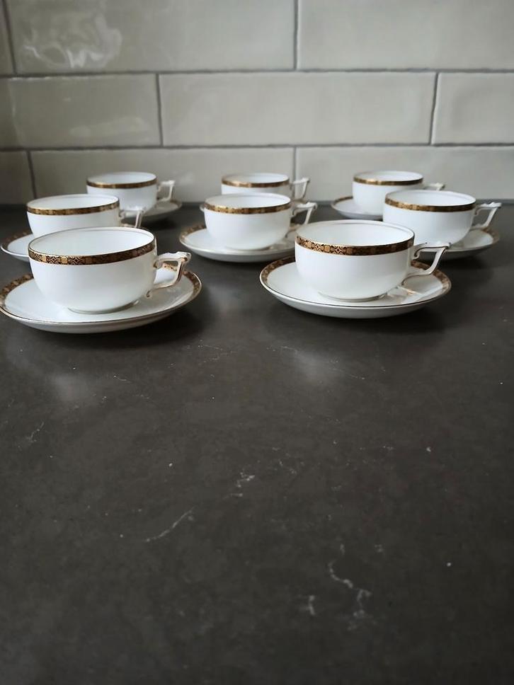Rosenthal Selb Bavaria mokka kopjes met goudaccenten (8), Antiek en Kunst, Antiek | Servies compleet, Ophalen of Verzenden