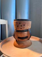 Houten handgesneden vaas, Overige materialen, Gebruikt, Overige kleuren, Ophalen of Verzenden