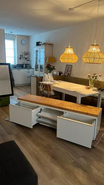 Dressoir ikea met houten blad