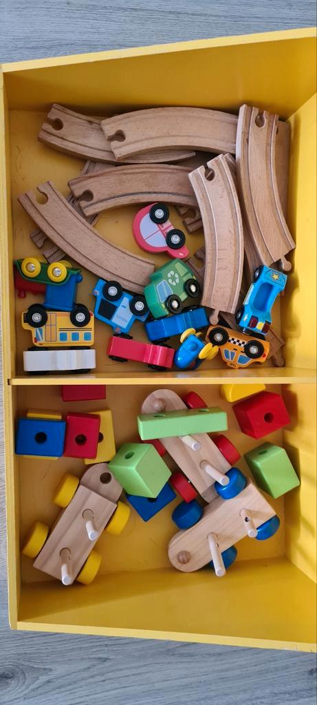 Kinderspeelgoed incl. opbergkist, Kinderen en Baby's, Speelgoed | Houten speelgoed, Zo goed als nieuw, Overige typen, Ophalen