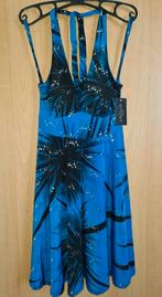 Blauw halterjurkje met glitters, Blauw, Nieuw, Ophalen of Verzenden, Knielengte