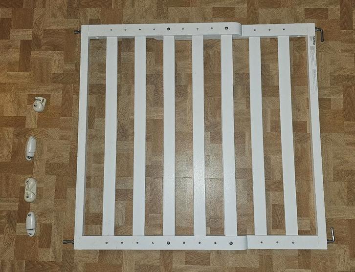 Noma houten traphek 64-100cm wit (schroefhekje), Kinderen en Baby's, Traphekjes, Gebruikt, Schroefhekje, Hout, 100 tot 115 cm