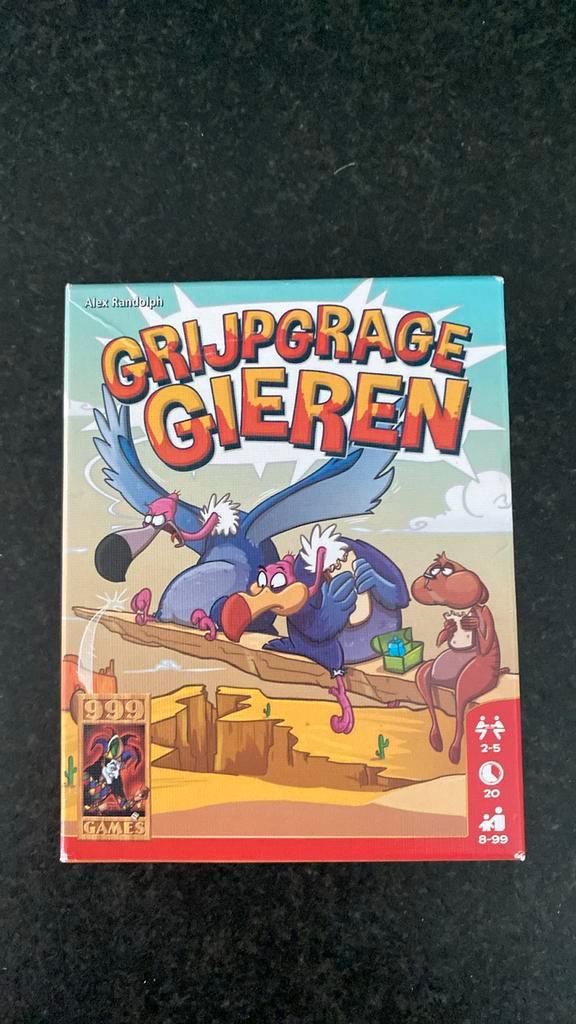 Grijpgrage Gieren - 999 Games, Hobby en Vrije tijd, Gezelschapsspellen | Bordspellen, Zo goed als nieuw, Een of twee spelers, Drie of vier spelers
