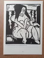 Karl Schmidt-Rotluff Houtsnede boek prent naakt erotiek, Antiek en Kunst, Kunst | Etsen en Gravures, Verzenden