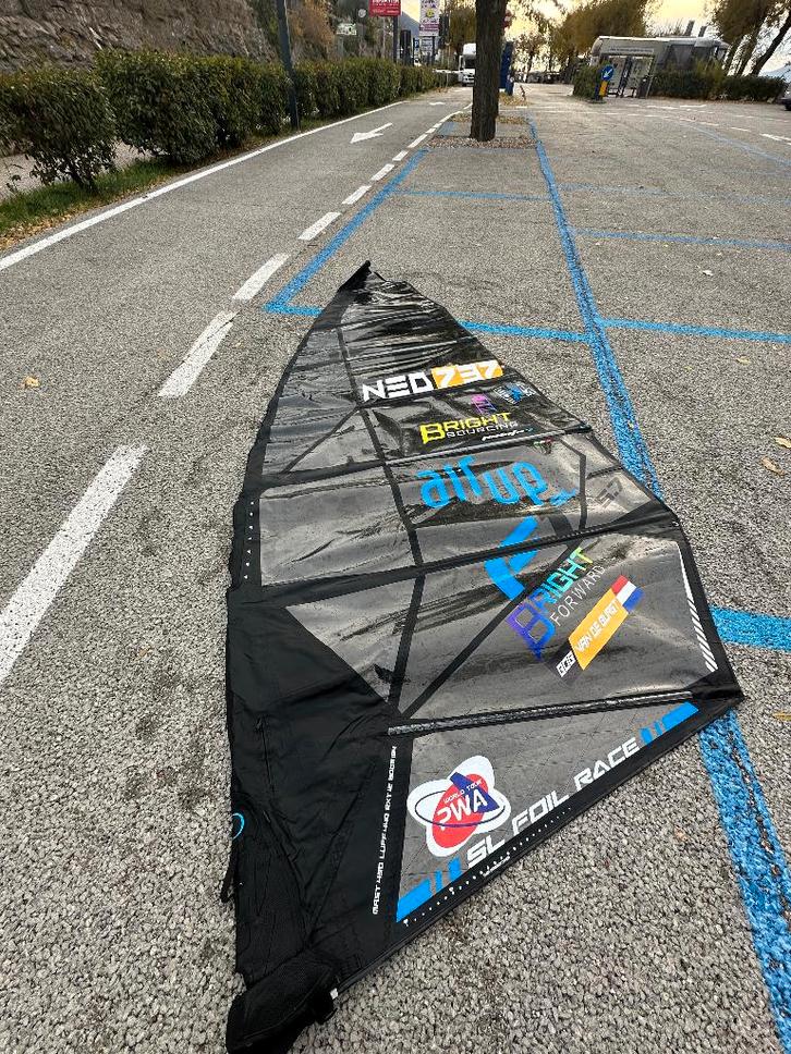 Point-7 F1-SL Foil slalom windsurf zeilen, Watersport en Boten, Windsurfen, Zo goed als nieuw, Zeil, Minder dan 5 m², Ophalen of Verzenden