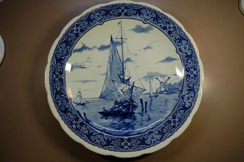Vintage "Delfts blauw" bord Boch Belgium. 1940-1949 I.z.g.s., Antiek en Kunst, Antiek | Wandborden en Tegels, Ophalen of Verzenden