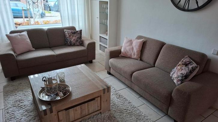 Banken (Pronto Wonen) bijna nieuw, Huis en Inrichting, Banken | Bankstellen, Zo goed als nieuw, Rechte bank, Tweepersoons, 150 tot 200 cm