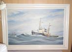 Schilderij met historische sleepboot " de Holland ", Antiek en Kunst, Kunst | Schilderijen | Klassiek, Ophalen