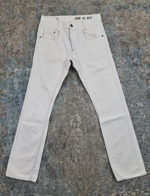 G-Star New Radar Slim W32 L32 Wit 100% katoen Bronno3232, Kleding | Heren, Spijkerbroeken en Jeans, Zo goed als nieuw, W32 (confectie 46) of kleiner