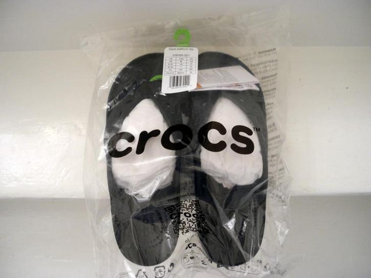 zwarte crocs slipper baya platform flip maat 40, Kleding | Dames, Schoenen, Nieuw, Slippers, Zwart, Ophalen of Verzenden