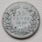 Schaarse 25 cent 1850 albumvuller, Postzegels en Munten, Munten | Nederland, Koning Willem III, Zilver, 25 cent, Ophalen of Verzenden