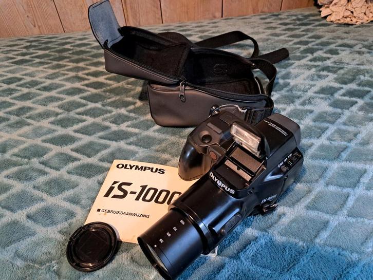 Olympus IS1000 met toebehoren, Audio, Tv en Foto, Fotocamera's Analoog, Gebruikt, Spiegelreflex, Olympus, Ophalen of Verzenden