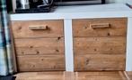 Steigerhouten (tv)opbergmeubel (zonder apparatuur), Huis en Inrichting, Kasten | Dressoirs, Ophalen, Gebruikt, 100 tot 150 cm