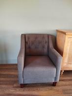 Landelijke fauteuil donkergrijs / antraciet / nette staat, 75 tot 100 cm, Ophalen of Verzenden, Zo goed als nieuw, 75 tot 100 cm