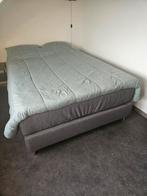IKEA Boxspring 140x200 - Tweepersoonsbed, Ophalen, Tweepersoons, 140 cm, Grijs