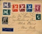 New York - Emmen - Kinderzegels - 1946, Envelop, Ophalen of Verzenden