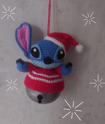 nieuw- Stitch kerstbel ( gehaakt op metalen bel) beschikbaar voor biedingen