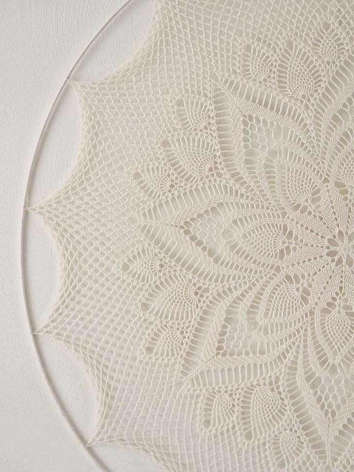Mandala 100 cm Warm Hearted White, raamhanger/muurhanger, Huis en Inrichting, Woonaccessoires | Wanddecoraties, Nieuw, Ophalen