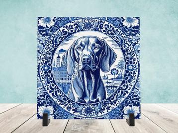 Vizsla Delfts Blauw tegel incl voet beschikbaar voor biedingen