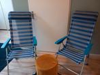 2  aluminium campingstoelen. verstelbaar., Ophalen of Verzenden, Gebruikt, Campingstoel