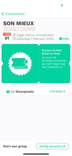 Son Mieux vanavond, koopje, Tickets en Kaartjes, Twee personen, Overige soorten, Overige typen