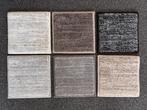 6 stalen vloerkleed 25x25 cm gefestonneerd kleedjes tapijt, Minder dan 50 cm, Vierkant, Nieuw, Minder dan 50 cm