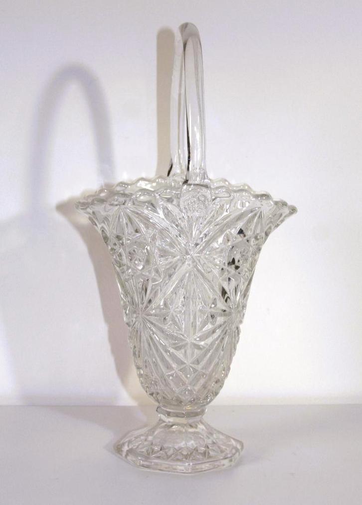 Hoge kristallen mandvaas, Antiek en Kunst, Antiek | Glas en Kristal, Ophalen of Verzenden