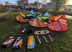 F-One Bandit kites (7m, 9m, 12m) + 3 barren, board & harnas, Watersport en Boten, Kitesurfen, Ophalen, Gebruikt, Kitesurf-set